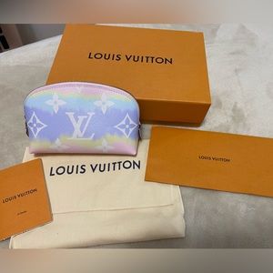 Authentic Louis Vuitton rainbow cosmetic pouch